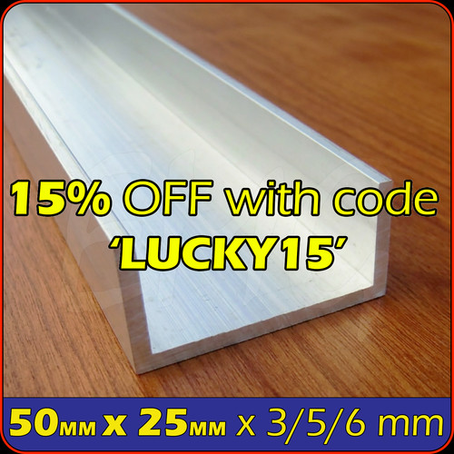 50mm 25mm aluminium - 50mm, x