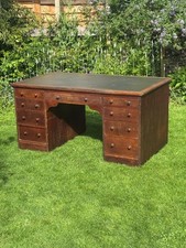 Antique Oak Partners Desk