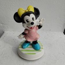 Vintage Minnie Mouse Schmid Music Box Disney Ceramic Works