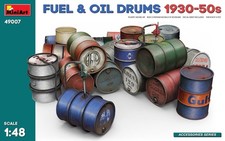 MIN49007 - Miniart 1:48 - Fuel & Oil Drums 1930-50s
