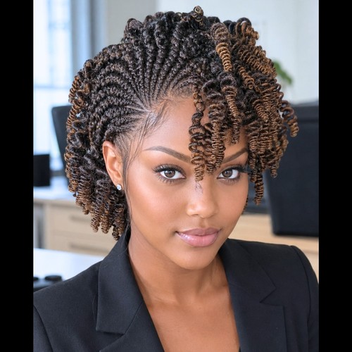 Braided wig kinky - wig, twists