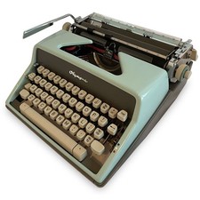 Blue Olympia SM7 Typewriter