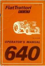 Fiat Tractor 640 & 640DT Operators Manual - 640 DT