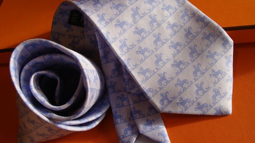 Hermes silk tie huntsmen and - silk,