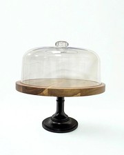 Wood Cake Stand with Lid