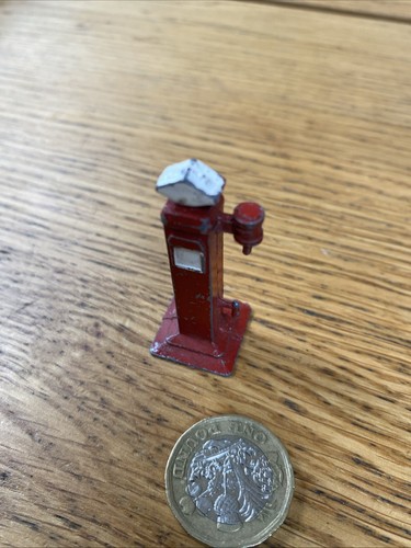 Metal vintage toy petrol pump - metal,