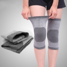 1 Pair Knee Support Brace Bamboo Compression Sleeve for Men Women Pain Relief