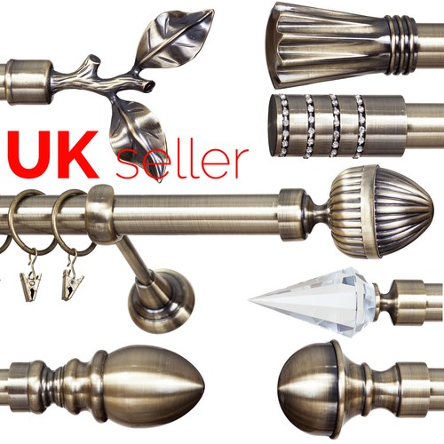 Metal curtain pole - metal,