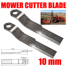 2 x Super Duty AR400 Steel For Mower King Skidsteer Brush Hog Cutter Blades 10mm