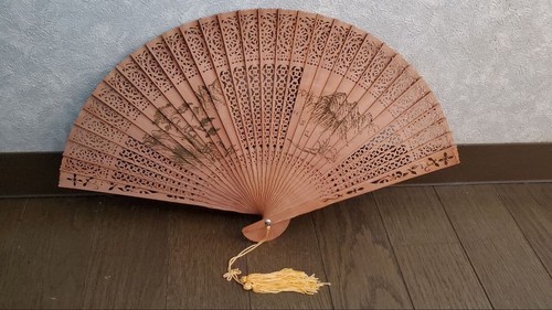 Chinese folding fan with - folding, box