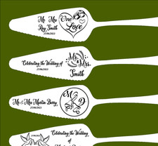 Wedding/Occasion Steel Cake Knife and Slicer. FREE P&P. Personalised Engraved UK