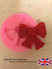 SINGLE Bow Ribbon Silicone Mould Sugarcraft,  Cake flower, Fondant, Soap  UK