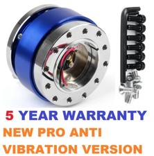 NEW PRO RACE SNAP OFF QUICK RELEASE STEERING WHEEL BOSS KIT HUB ADAPTER BLUE