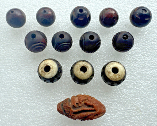 Ojime beads lot - ojime, antique