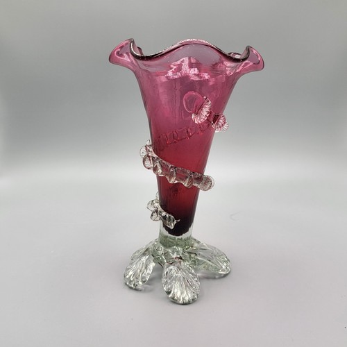 Vase cranberry glass - vase,