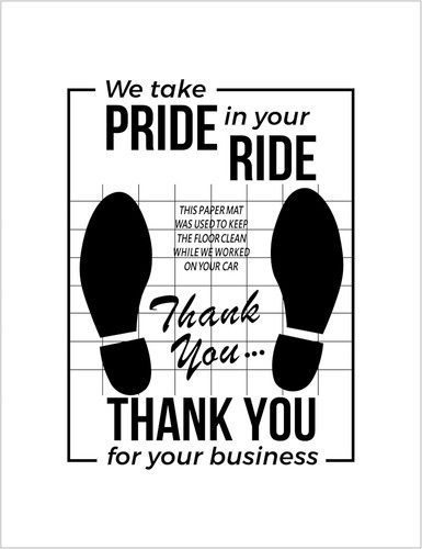 Pcs paper car floor mats - pcs,
