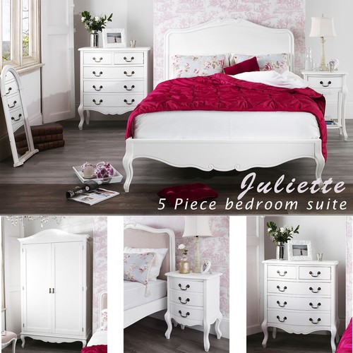 White bedroom furniture 5pc - white,