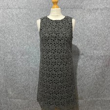 Alaia Dress Size 40 UK 12 Grey Crochet Lace Academia Autumnal Knee Length