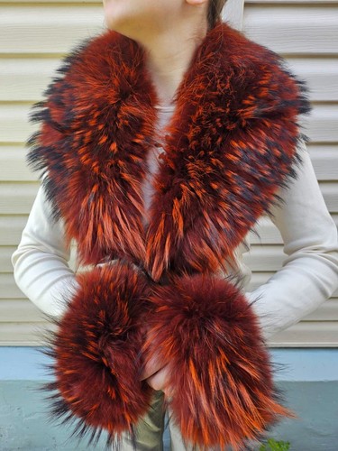 Vintage genuine fur collar - genuine, &