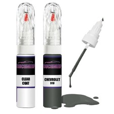 Touch Up Paint Pen for Chevrolet Oak Green 91U + Clear Coat Brush Scratch Fix Kit