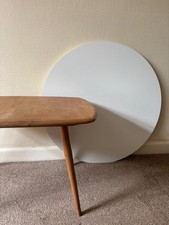 Ercol 🇬🇧 1950's Solid Low Coffee Table, Astonishing Blonde Elm Wood Grain 💛