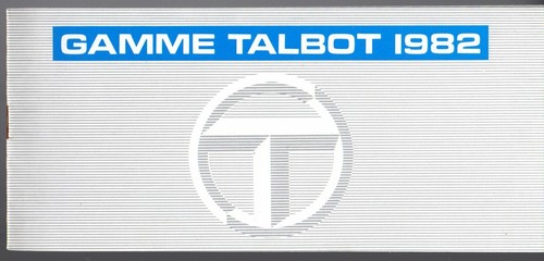 Talbot range 1981 1982 french - range,