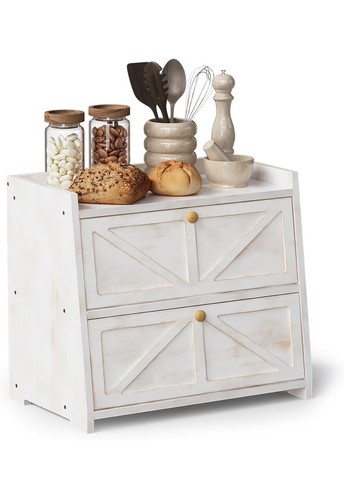Tier bamboo bread bin double - 3,