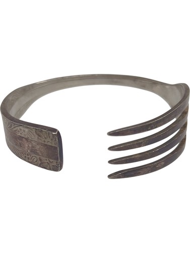 Handcrafted silver plate fork - plate,
