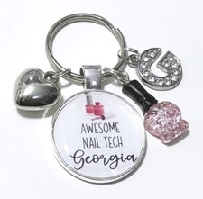 Nail technician keyring gift