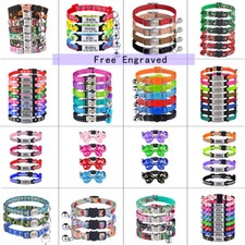 Engraved Personalized Cat Collar with Bell Name ID Tag adjustment Rabbit Bunny