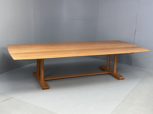 Solid oak dining table - solid, 12