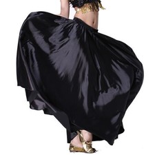 360 Circle Swing Skirt Belly Dance Costume Tribal Satin Long Skirt Flamenco Jupe
