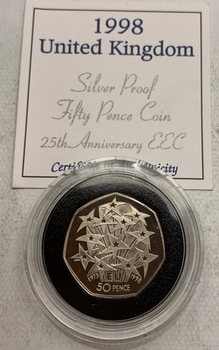 1998 silver proof 50p - 1998,