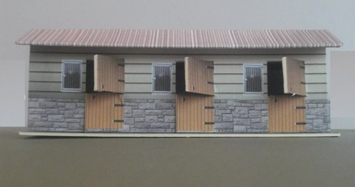 Scale model stable building - model,