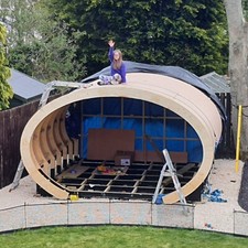 Oval Glamping Pod Garden Room Frame Kit - Self Bulid CNC - Any Size!