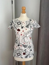 Vintage Playboy Bunny All Over Print T-Shirt Women’s S Rope Star Logo Y2K Rare