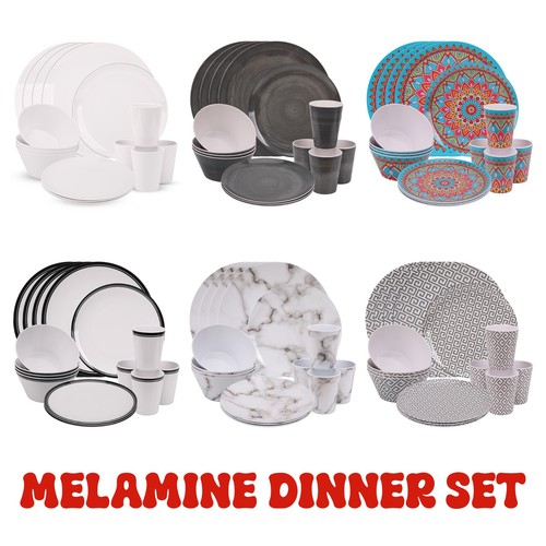 Piece melamine dinner set - piece,