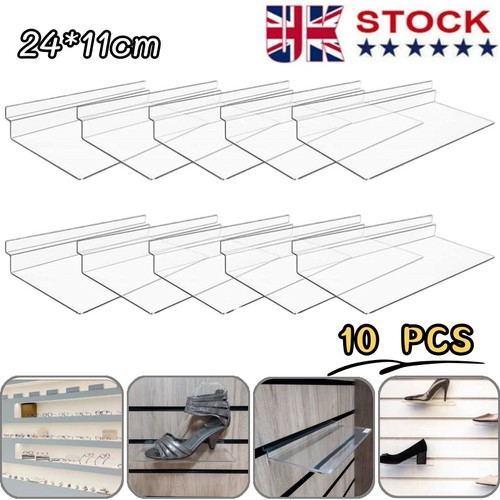 10pcs clear acrylic slatwall - 10pcs,