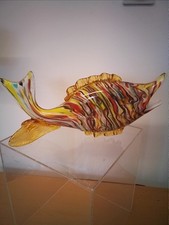 Murano Style Art Glass Fish Large Hand Blown Sculpture 34cm ❤️CHARITY 