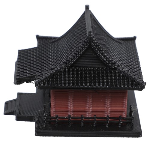 Plastic pagoda figurine - pagoda,