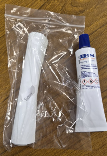 White hypalon repair kit - white,