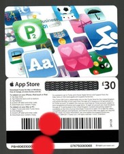 ITUNES ( UK ) Assorted App Icons ( 2011 ) Gift Card ( $0 - NO VALUE )