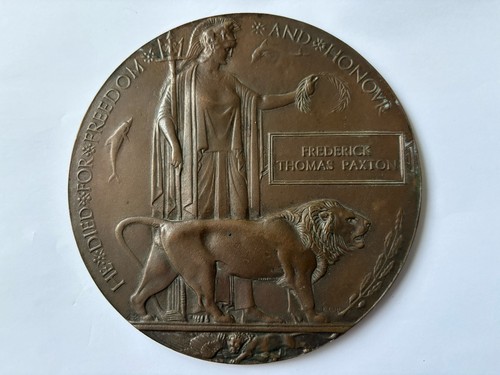 Ww1 death plaque bdr frederick - plaque,