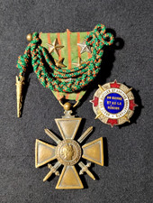 Croix de Guerre 1914-1915 Forage 5 Quotes Badge WW1 French War Cross