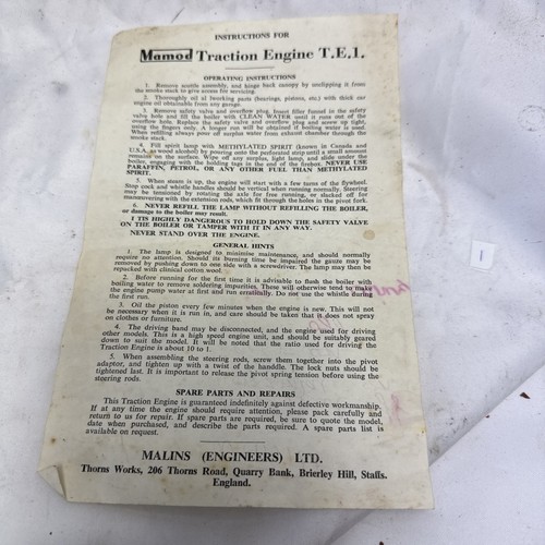 1960s mamod te1 traction - 1960s,