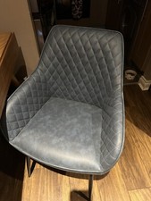 Next Hamilton Blue/Navy Faux Leather Chair