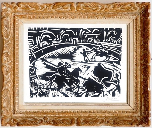 Signed pablo picasso bull - signed,