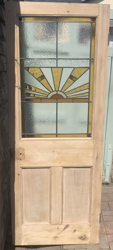 Old original art deco stained - old,