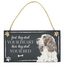 Springer Spaniel Dog Decorative Gift Dog Lover Slate Rectangle Hanging Plaque