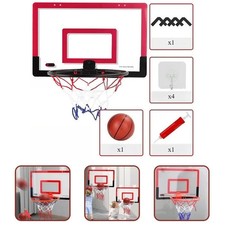 Kids Basketball Hoop Wall Frame Stand Hanging Backboard Indoor Exercise Safety